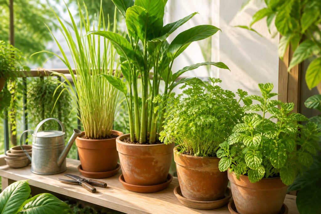 Cultiver les aromates asiatiques chez soi : citronnelle, gingembre, coriandre, menthe