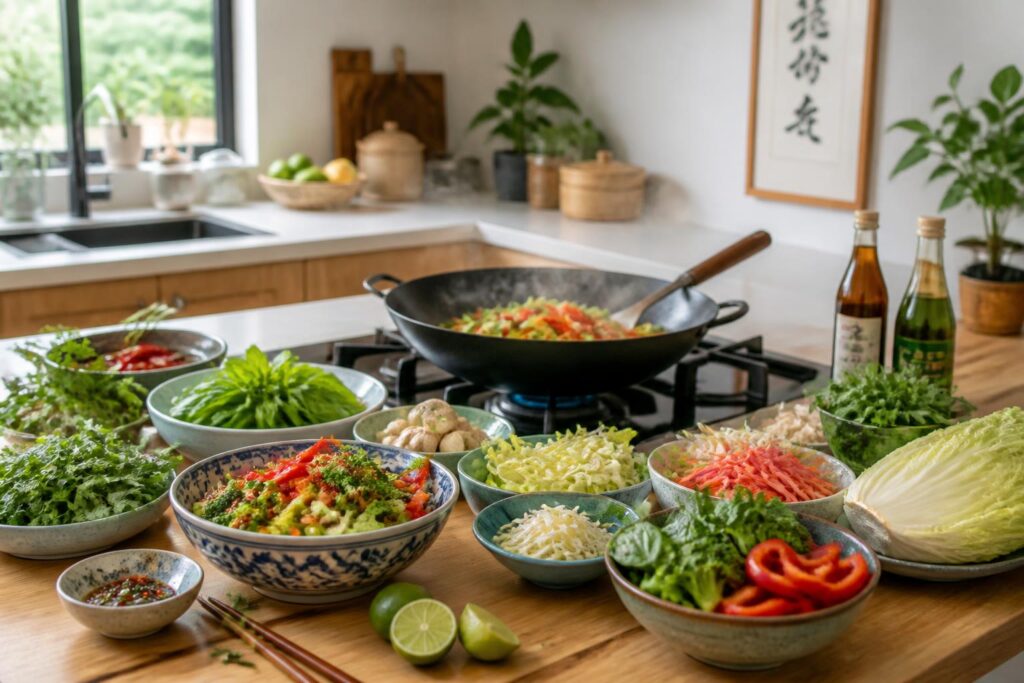 La cuisine asiatique et l&rsquo;équilibre : fraîcheur, légumes et peu de gras