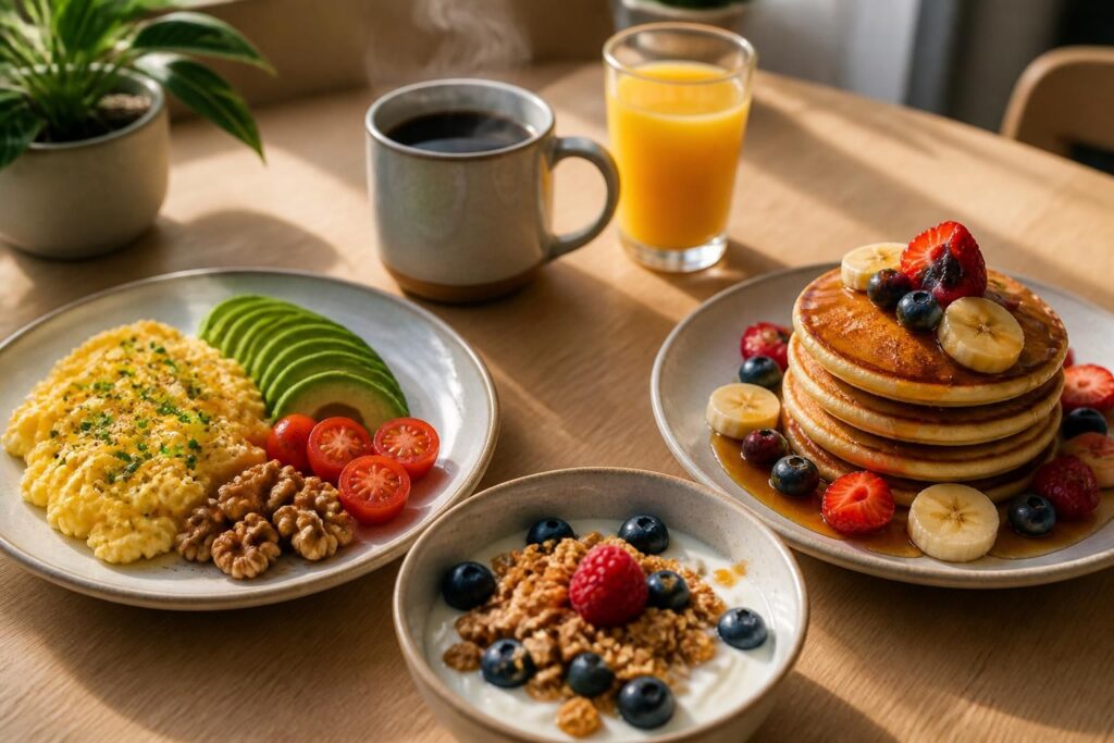 découvrez nos idées de petit-déjeuner équilibré, alliant saveurs salées et sucrées pour bien commencer la journée en pleine forme.