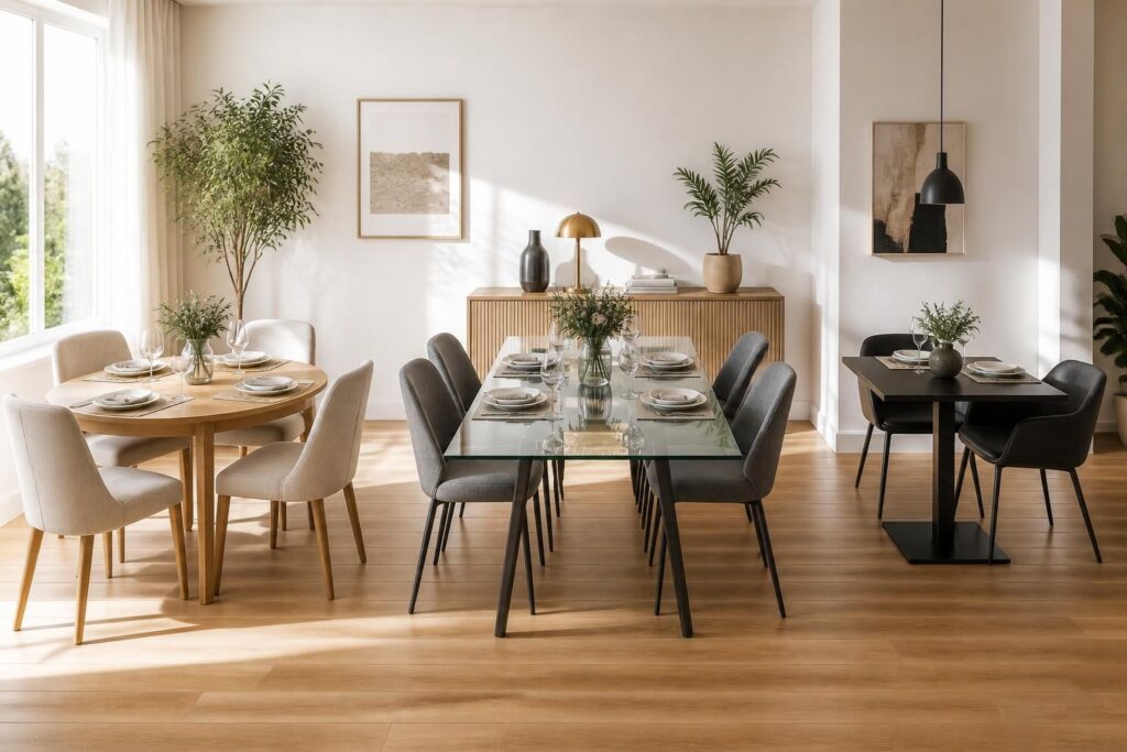 découvrez comment choisir la table à manger idéale en fonction de sa forme, de sa matière et du nombre de couverts pour harmoniser votre espace de repas.