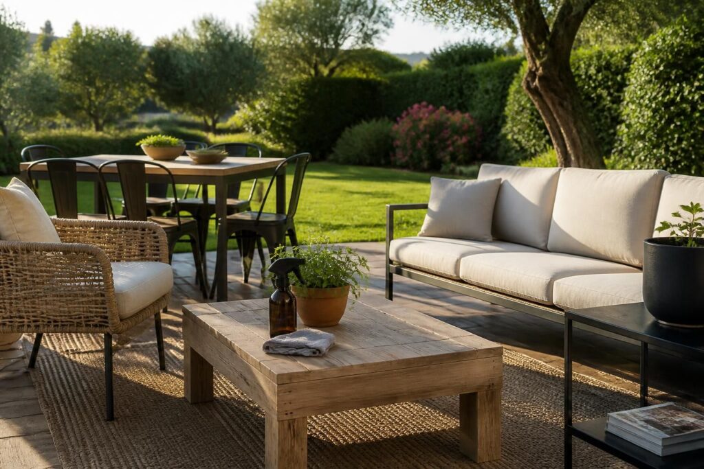 découvrez comment choisir le salon de jardin idéal en fonction des matériaux, apprenez les astuces d'entretien pour prolonger sa durée de vie et profitez pleinement de vos moments en extérieur.