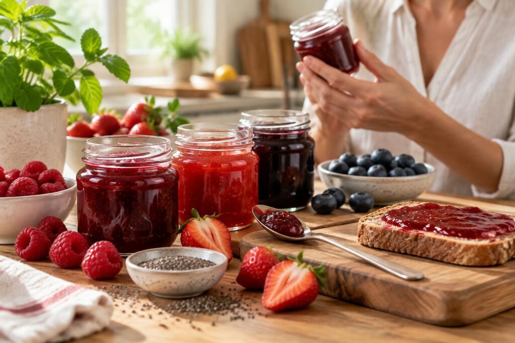 découvrez des recettes de confitures sans sucre, des marques à connaître et des conseils pour choisir des produits adaptés aux personnes diabétiques.