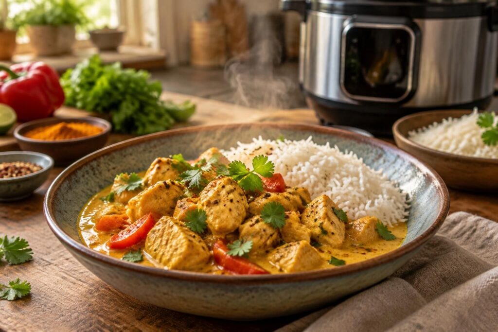 Poulet curry coco : recettes savoureuses au lait de coco et au Cookeo